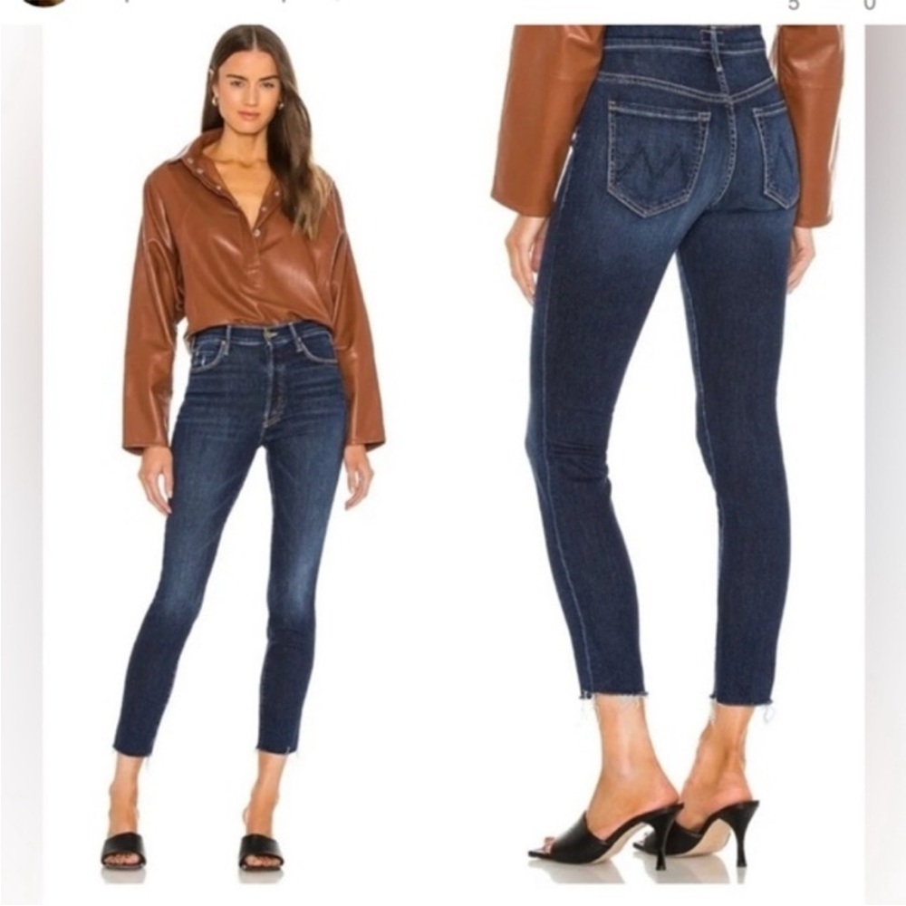 MOTHER Stunner Zip Ankle step Fray Jeans size 25